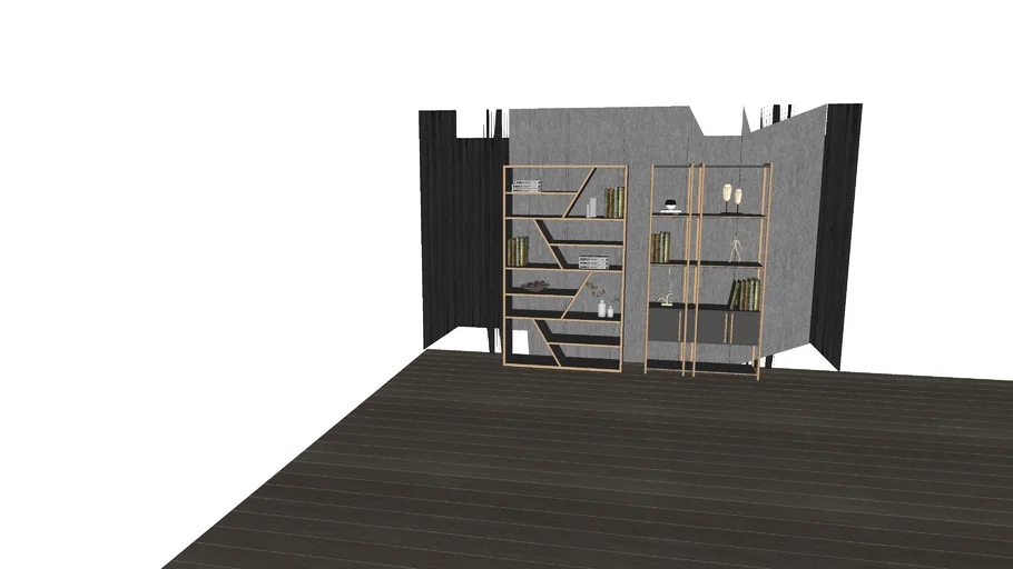 Designer bookcase | 3D Warehouse