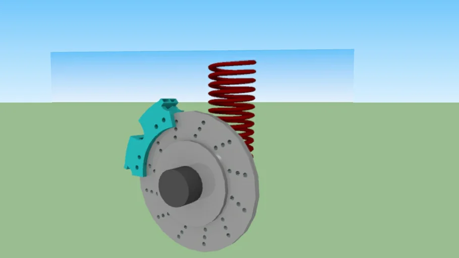 Simple Disc Brake and Suspension Assembly