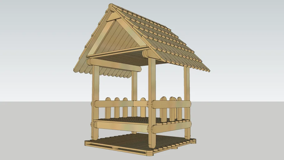 Stick Es Krim Gazebo 4 (Ice Cream Stick Craft Gazebo) #rumahSketch