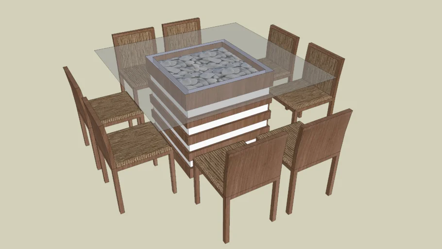 Mesa Quadrada 8 cadeiras