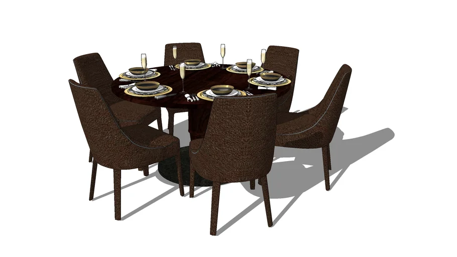 Round table and chairs