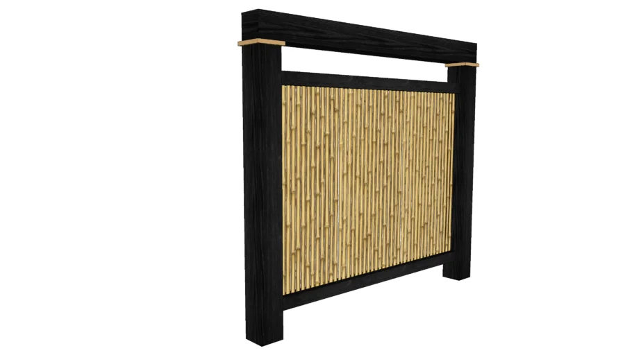 Black Bamboo Fence