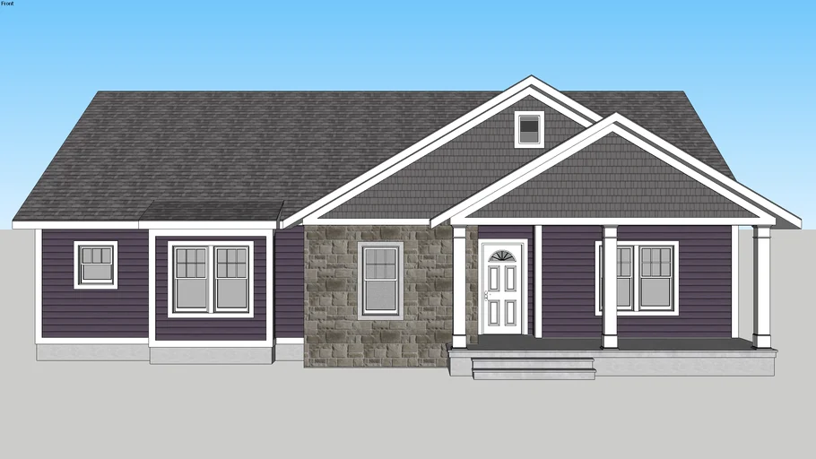 Side gable ranch house