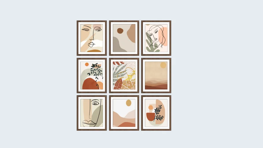 GALLERY WALL 9 FRAMES