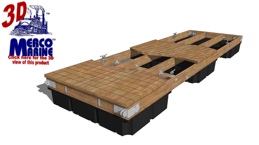 Typical Merco Marine 6' x 20' Wood Dock