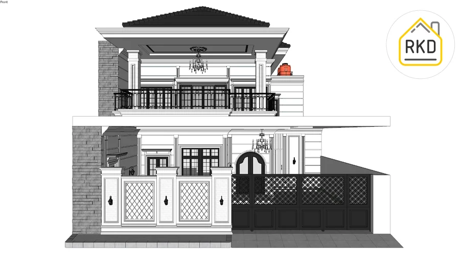 RUMAH VILLA KECAPI 2 LANTAI (CLASSIC) - Rumah Kreasi Desain