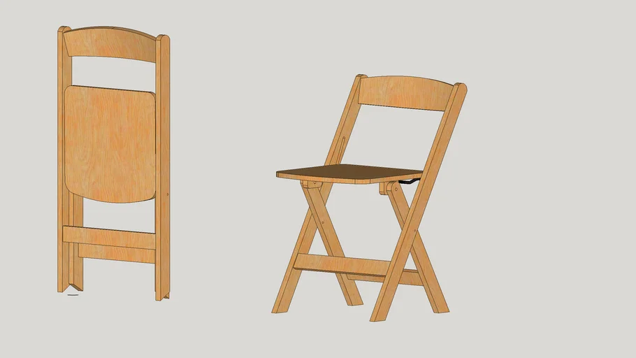 silla plegable de madera