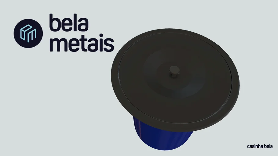 Lixeira Embutida de Cozinha Inox Redonda 5 Litros Preta Fosca (LR502)