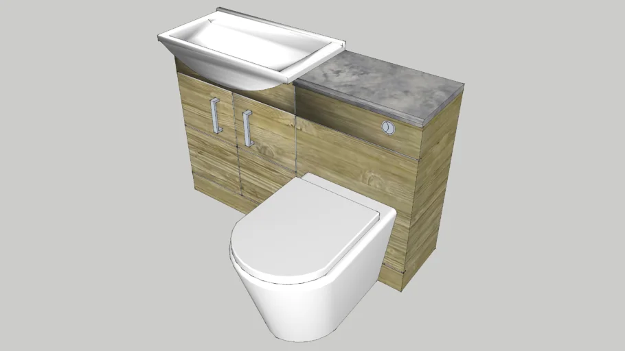 Full bathroom vanity / toilet unit