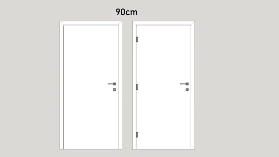 Porta Branca 90cm