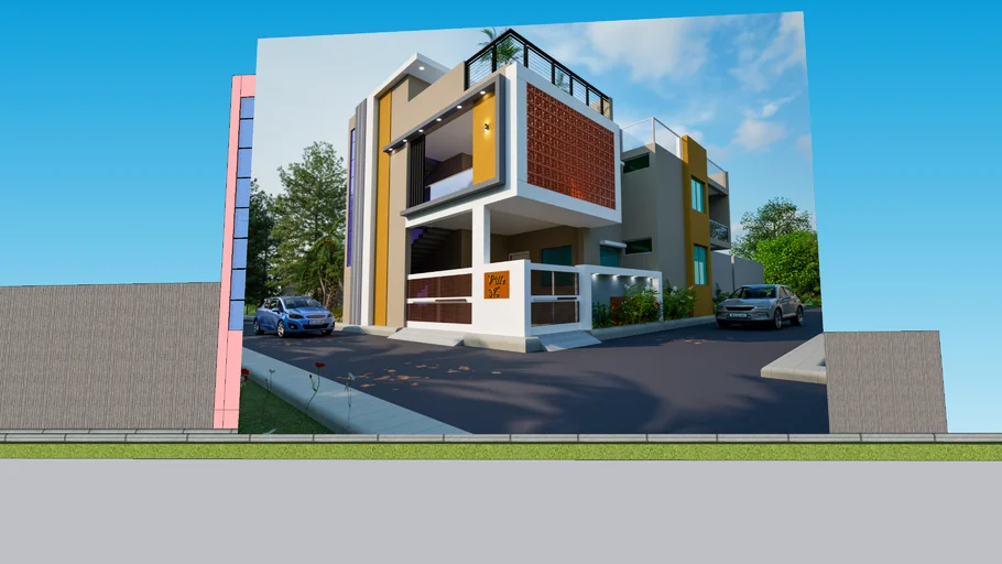 Modern Exterior G+1 House Design