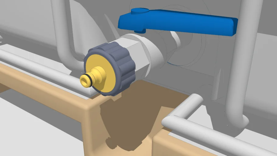 IBC Container Drain adapter to Gardena hose connection