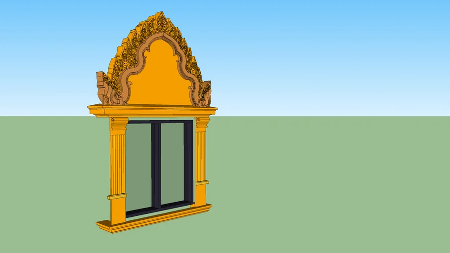 khmer temple window-Khmer 3d modeling-khmer traditional window