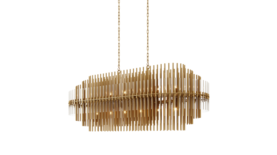Lustre Ravello Oval - Foco Metallo