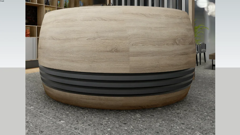 Elliptical Reception Desk_CBBdesign