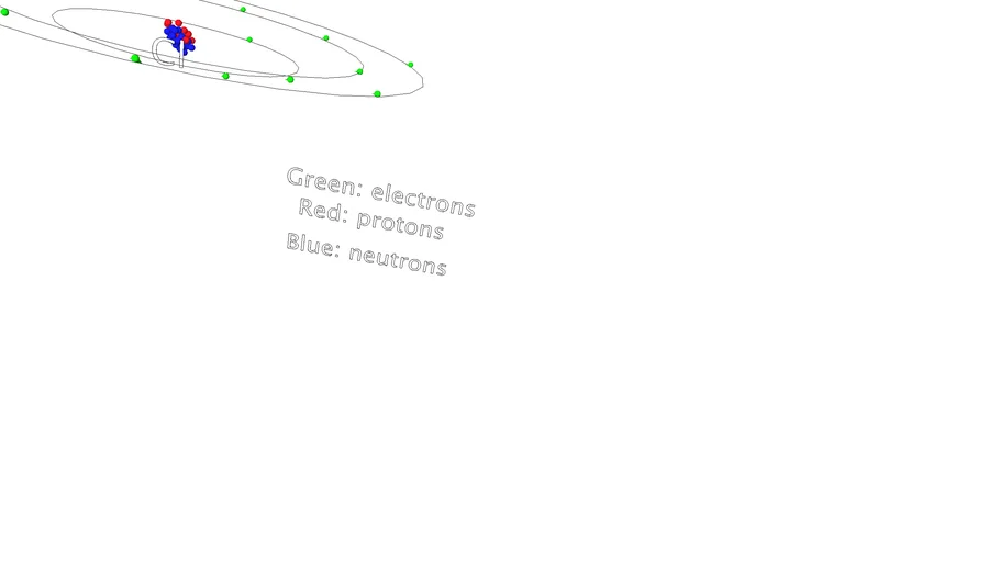 Chlorine atomic model