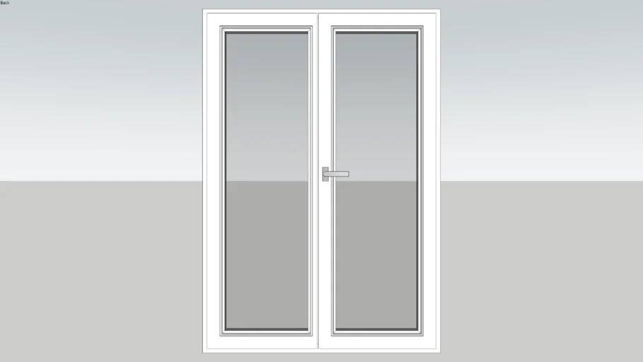 Meunuiserie en PVC 2 vantaux dimension 90X130cm.