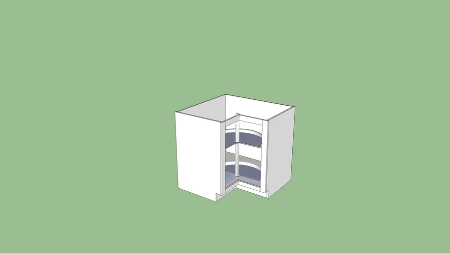 Corner cabinet with lazy susan