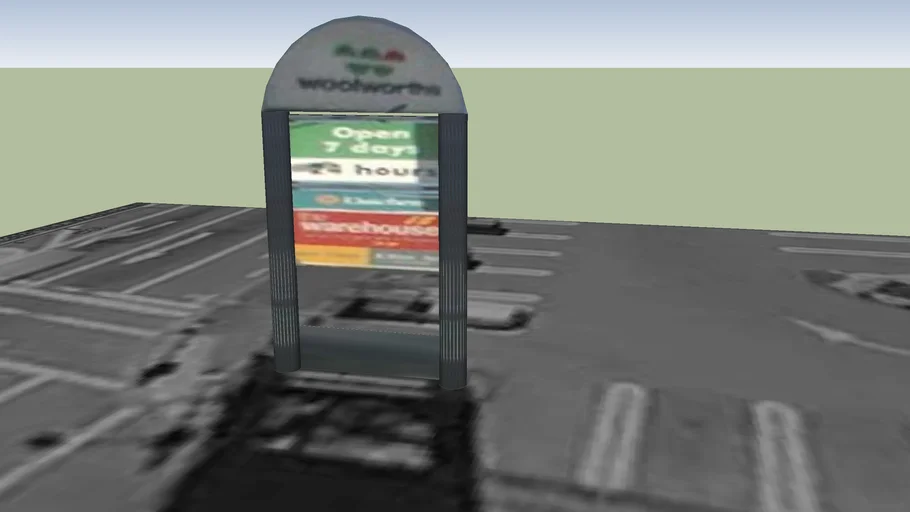 Woolworths Shopping Center Sign