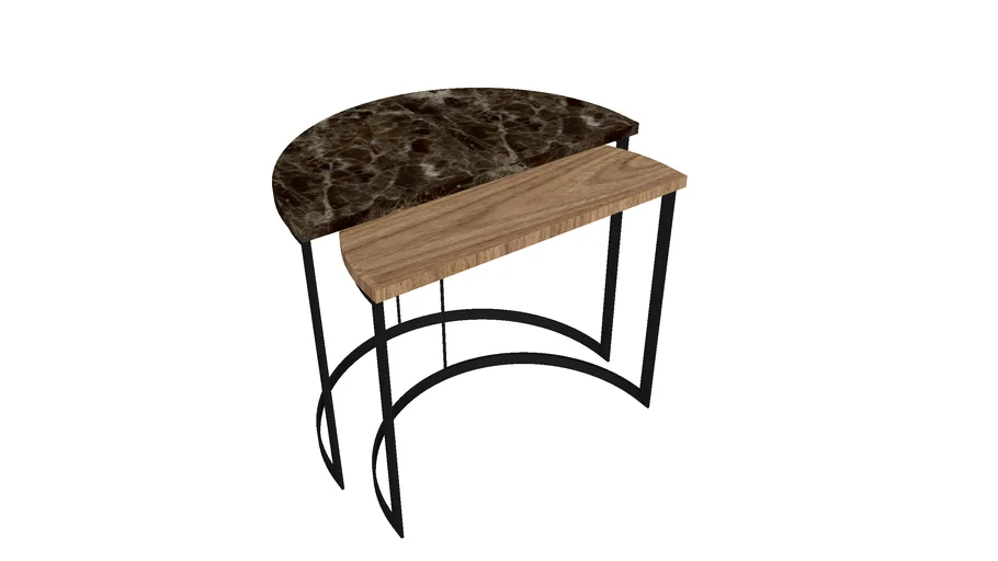 Mesa Lateral Napolitano - Marrom Imperial