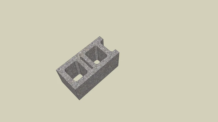 Cement Block, Corner Style, 8 x 8 x 16