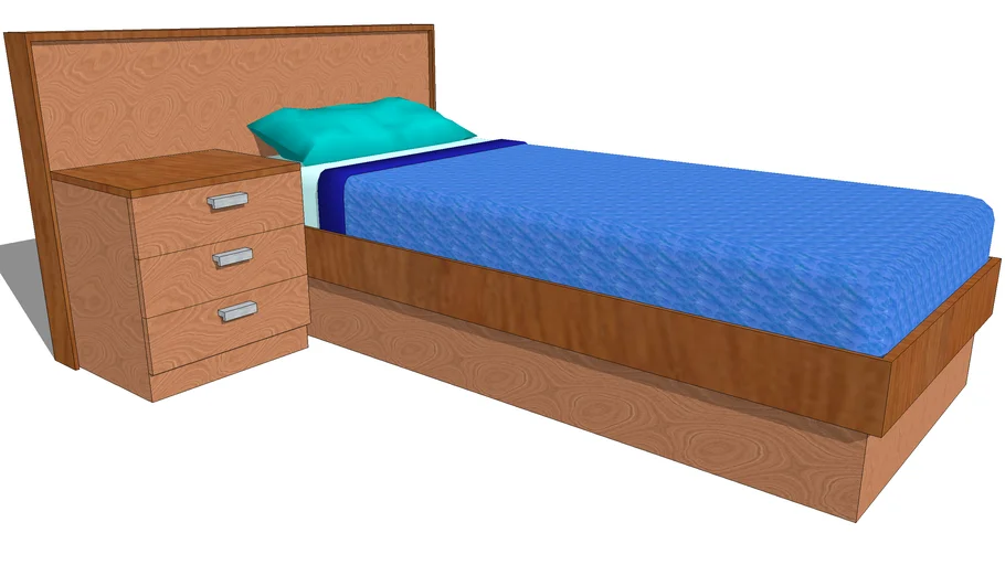 Cama simple de 0,90 m