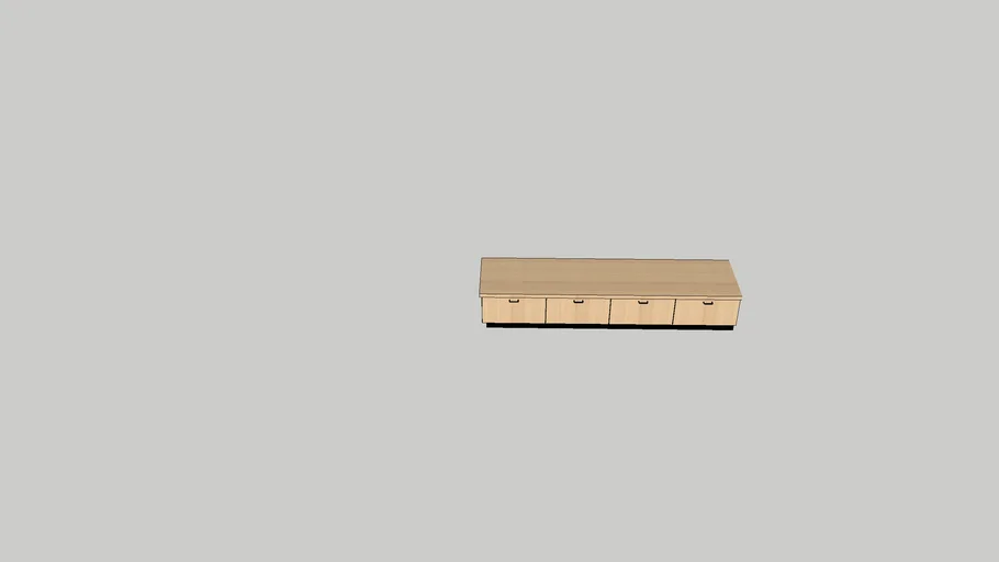Bench buiilt-in with drawers 9'6