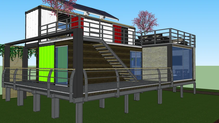 small house made with containers