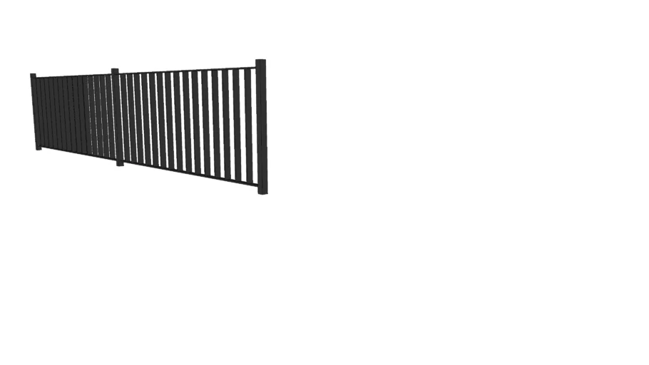Metal fence or railing