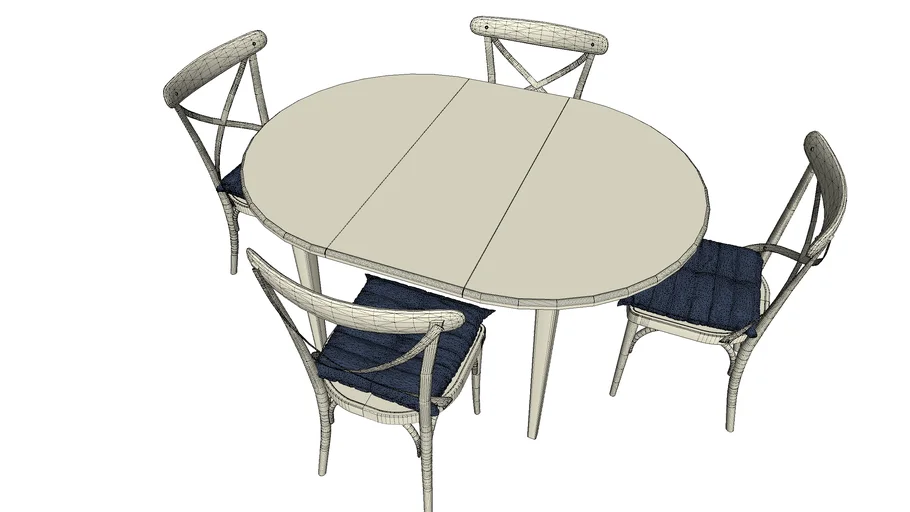 Dining table and chair