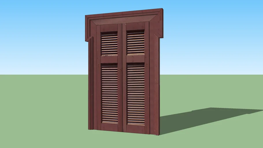 French wooden window
