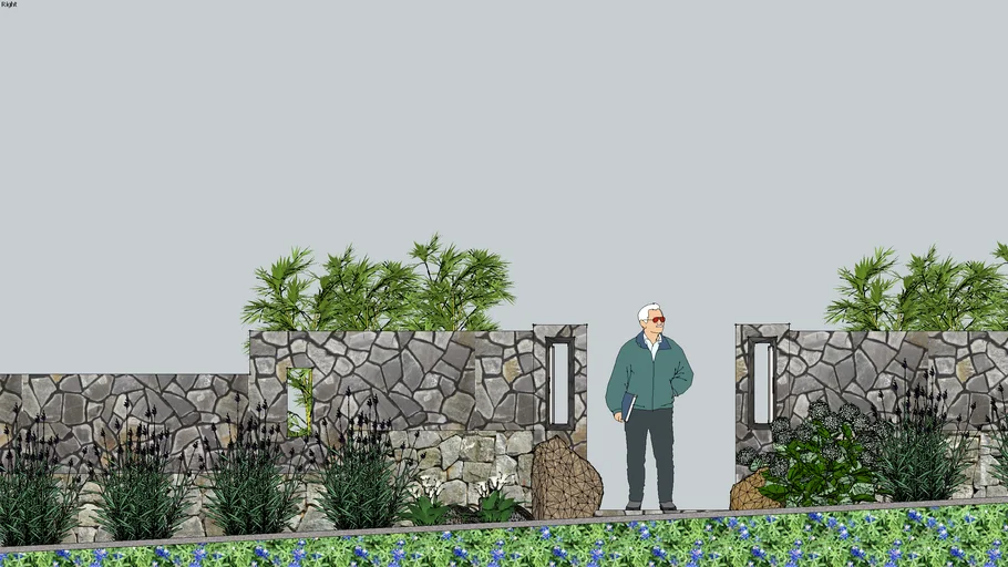 Stone Fence & gate