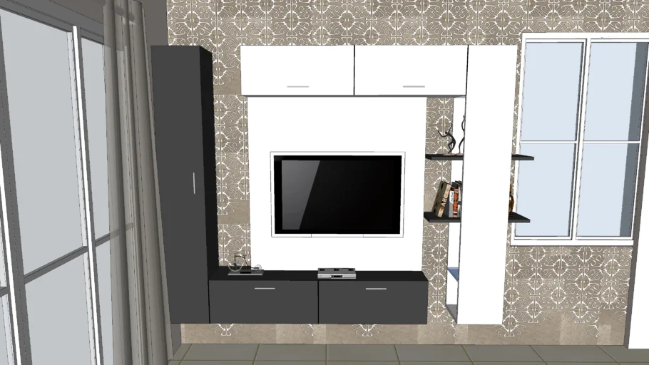 Wall Mounted Modern Style TV Unit