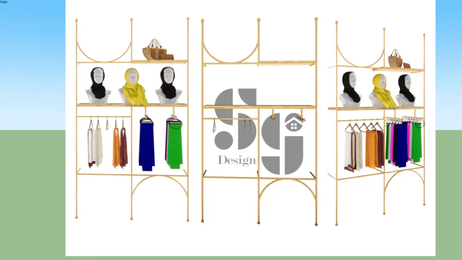 Hidjab Scarf Display Rack