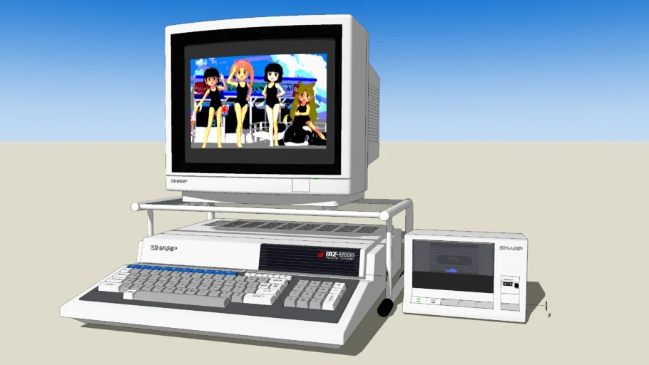SHARP Personal computer MZ 22001983Japan - Model - 3D Warehouse