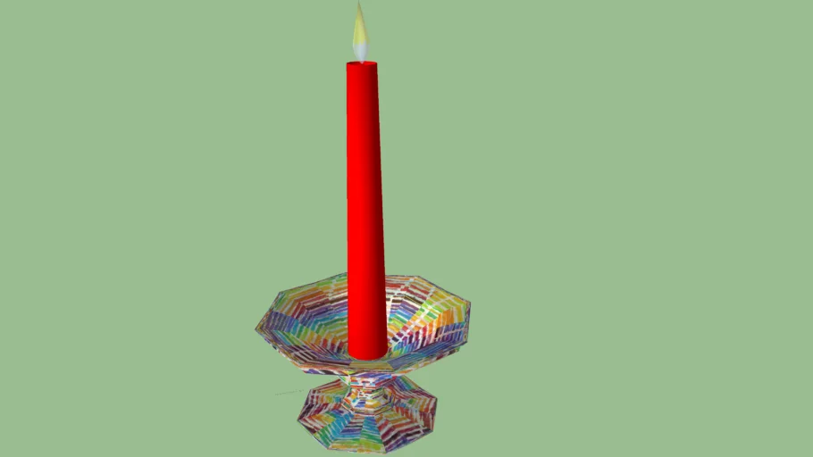 Candle Stand in Rainbow Colour