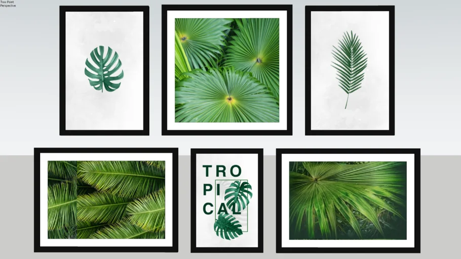 Composição de quadros decorativos