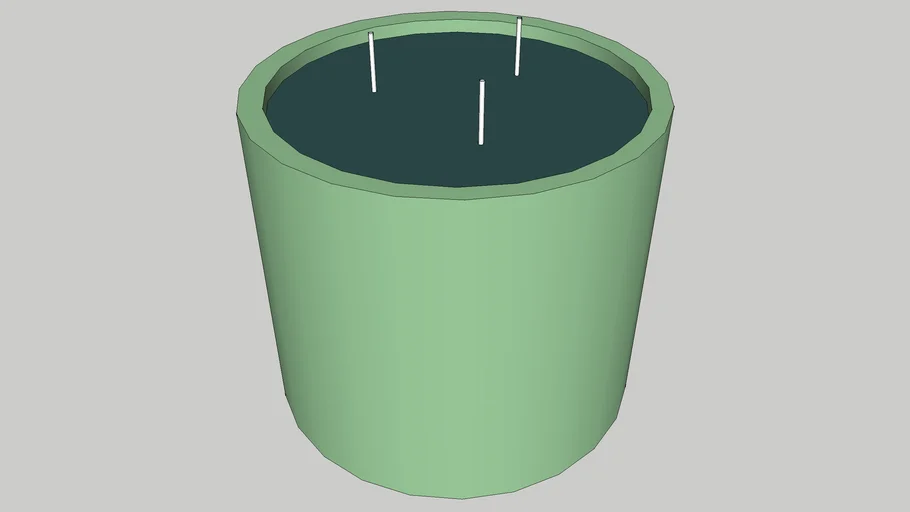 Simple 3 Wick Candle