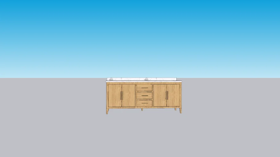 RH FRENCH CONTEMPORARY DOUBLE VANITY 