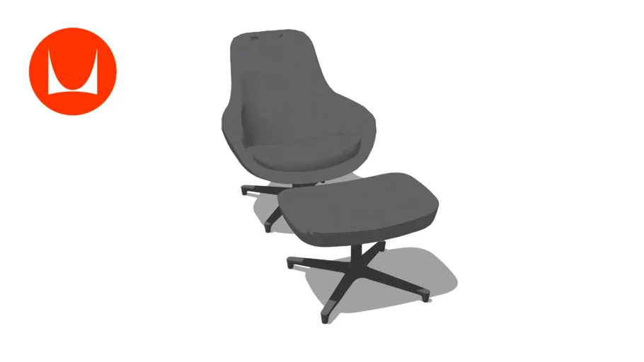 Saiba Lounge Chair and Ottoman