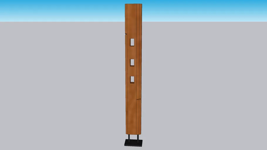 Abstract Floor Sculpture Wood