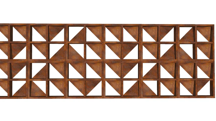 ELEMENTO VAZADO EM AÇO CORTEN (COBOGÓ)