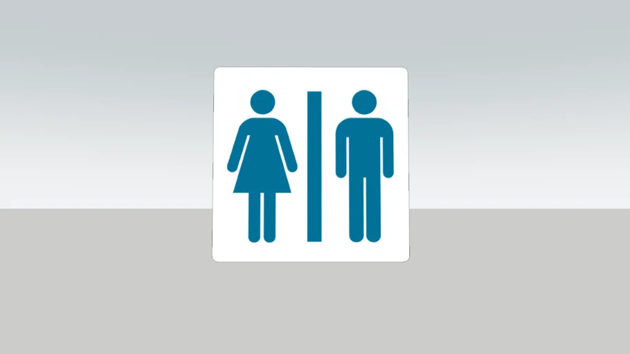 Photo realistic Restroom sign