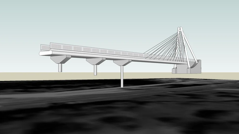 Pasarela de la desembocadura del rio Lonia