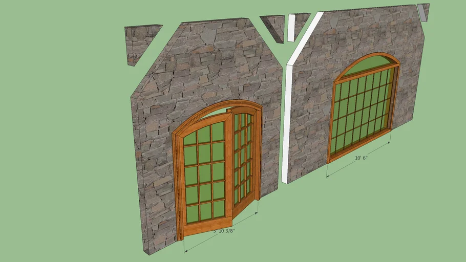 Door, Double Arched & Picture Window