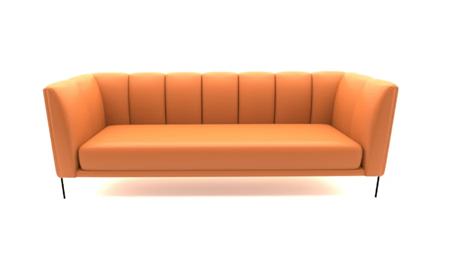 Sofá caramelo couro,  leather sofa