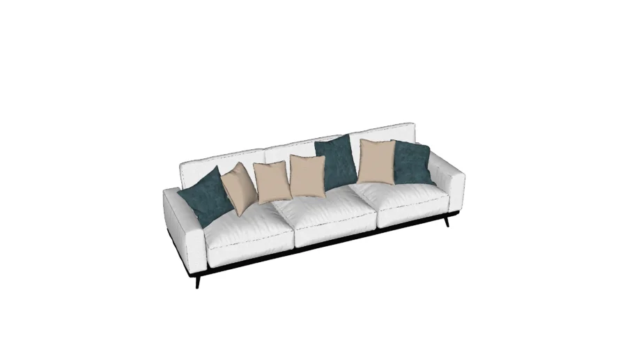 white leather sofa