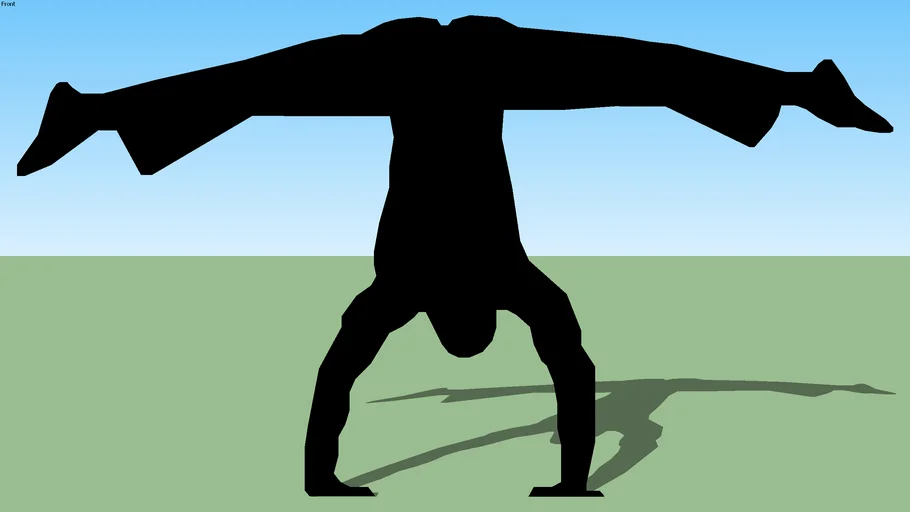 Silhouette handstand