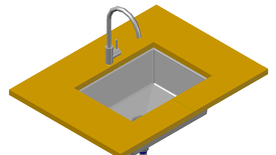 12530 BULL 24 INCH DUAL MOUNT PREMIUM SINK WITH FAUCET (SHOWN INSTALLED UNDER COUNTERTOP) 