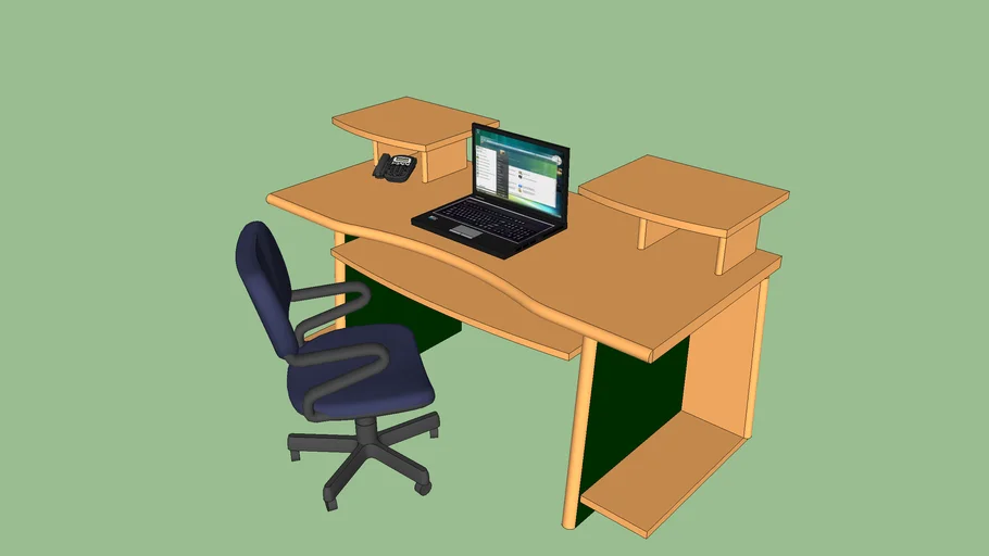 Computer desk with chair